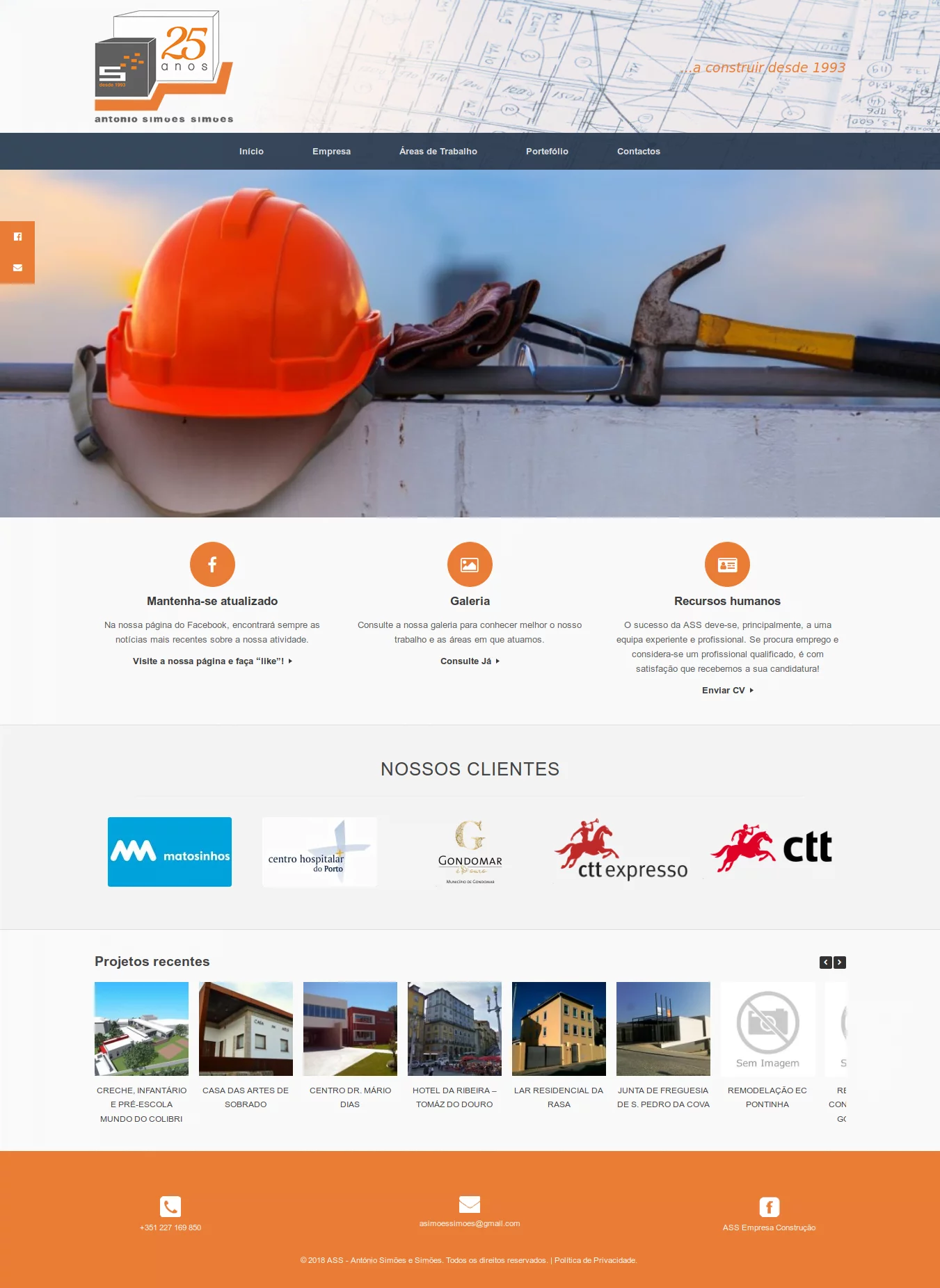 Website for construction company