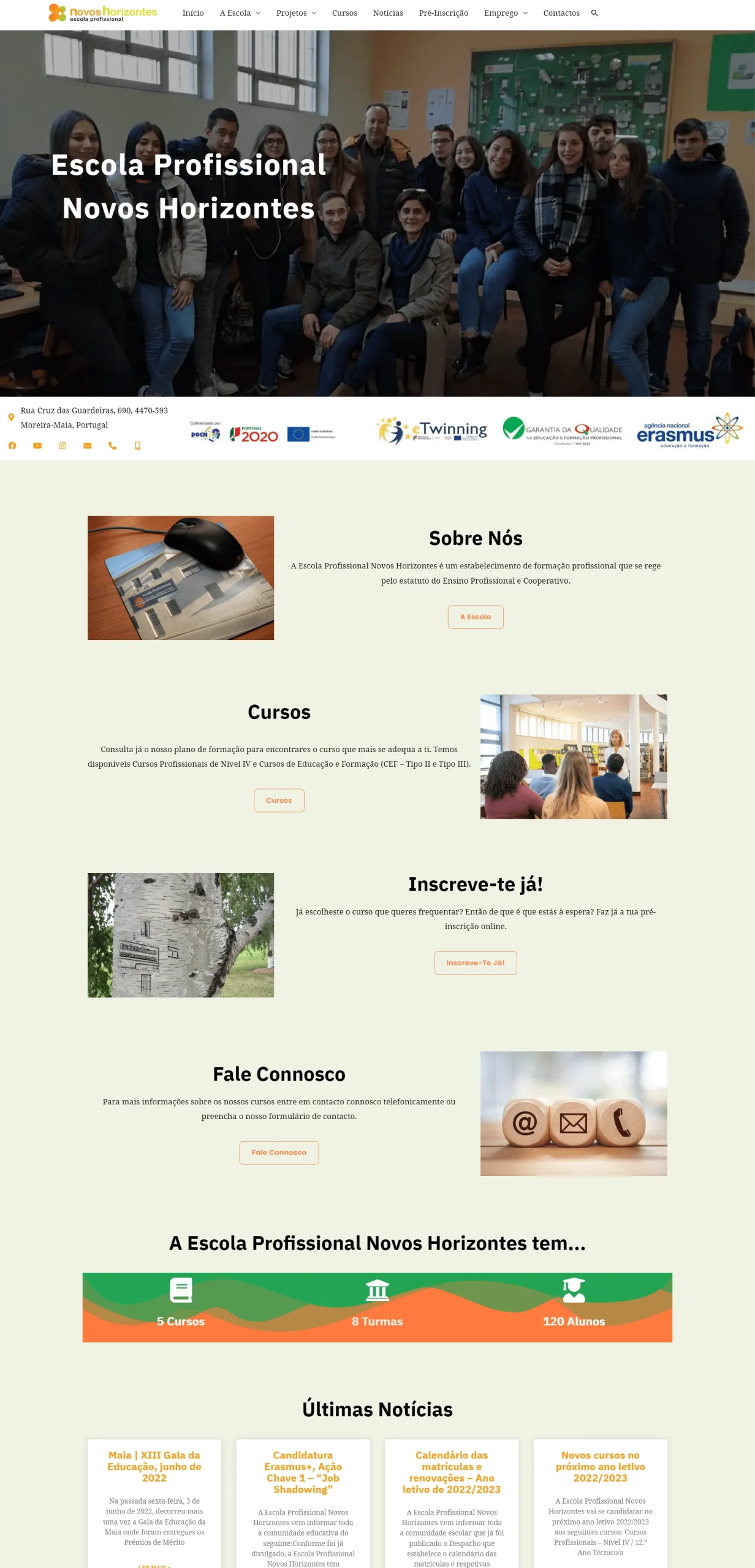 WordPress Website for a Professional School