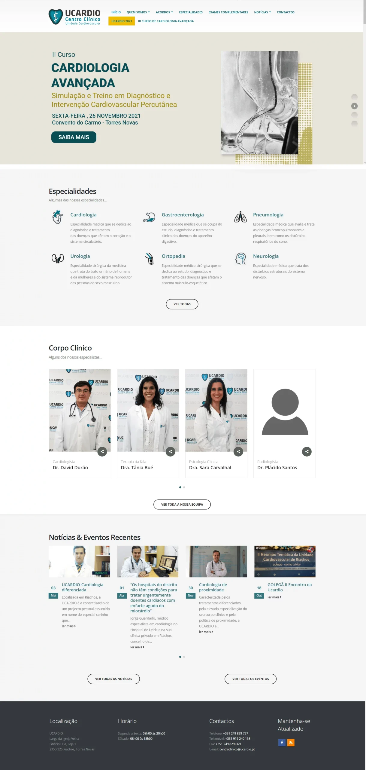 Website for a private clinic