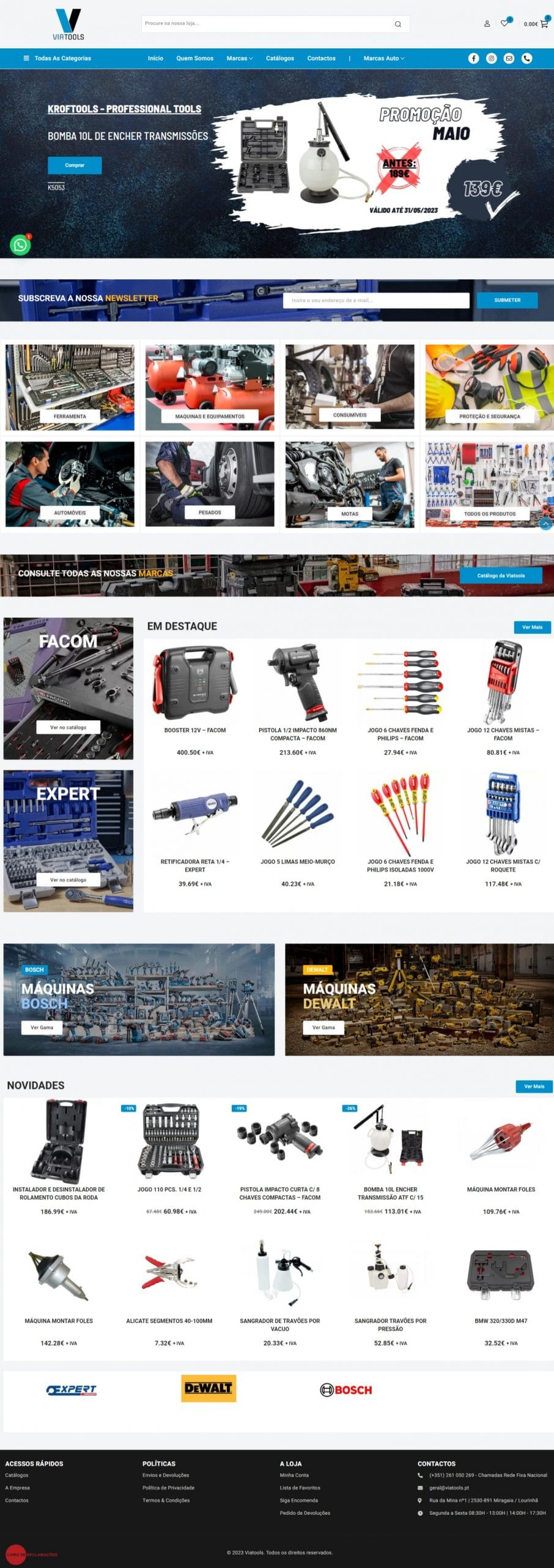 eCommerce website for a tools reseller